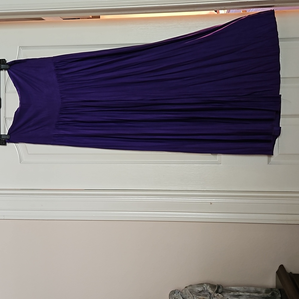 Ladies Pleated Deep Purple WideLeg Pants Size XL